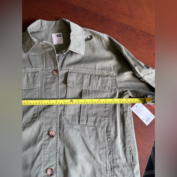 NWT Utility Army Coat, Kohl's Drew Green Cargo, Spring Jacket, Cotton, Olive, S - Picture 12 of 15